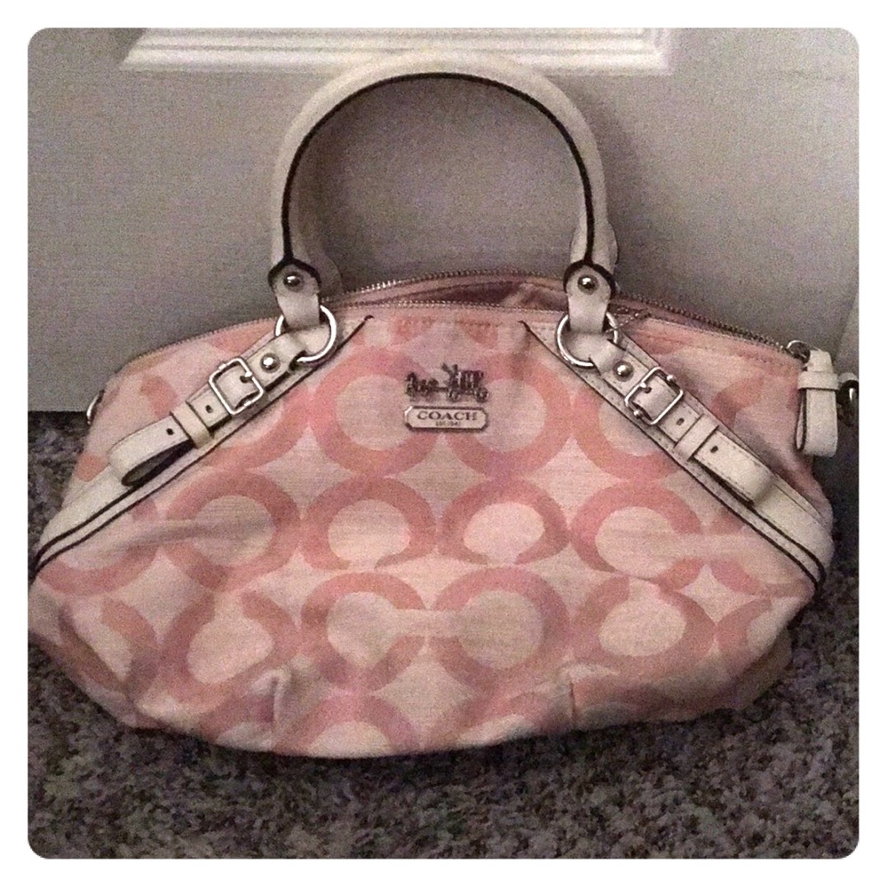 Pink coach hobo bag